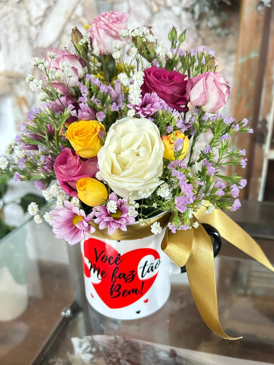 Caneca Especial Com Flores