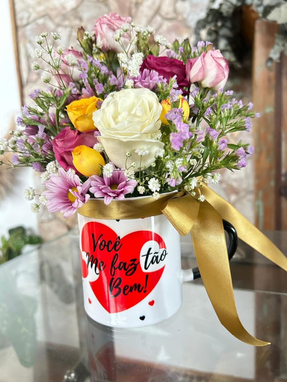 Caneca Especial Com Flores