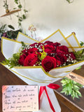 Buquê de 15 rosas Importadas + Cartão personalizado