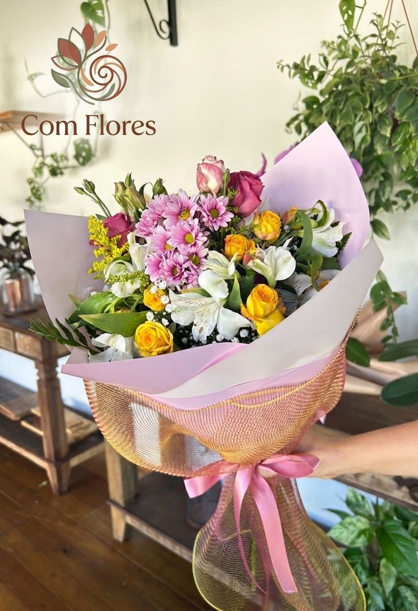 Buquê Primavera em Cores — Mix de Flores