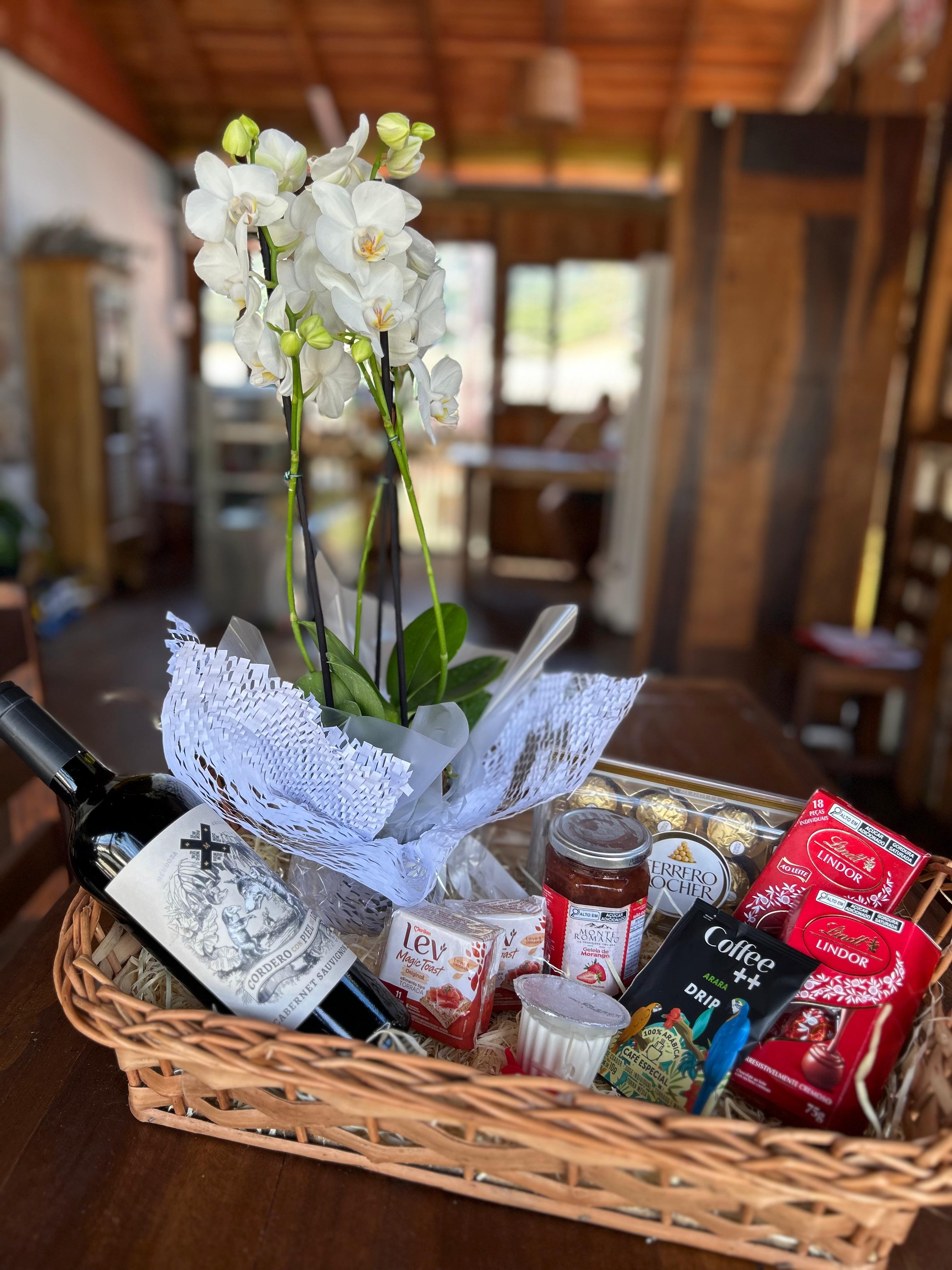 Cesta Luxo Orquídea & Delícias